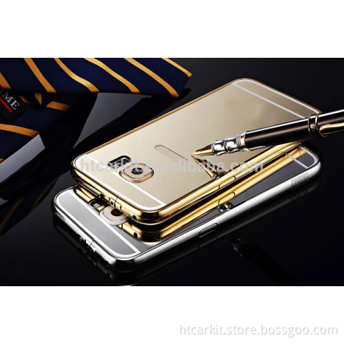 For samsung galaxy s6 aluminum frame + Plastic board kxx Metal Mirror case cover